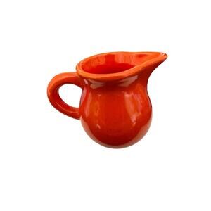 Vtg Homer Laughlin Harlequin Fiesta Green Individual Toy Creamer Red HTF